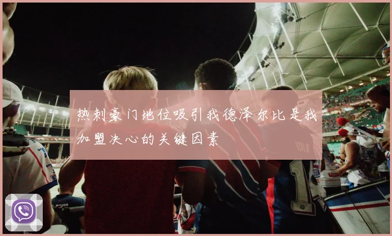 热刺豪门地位吸引我德泽尔比是我加盟决心的关键因素